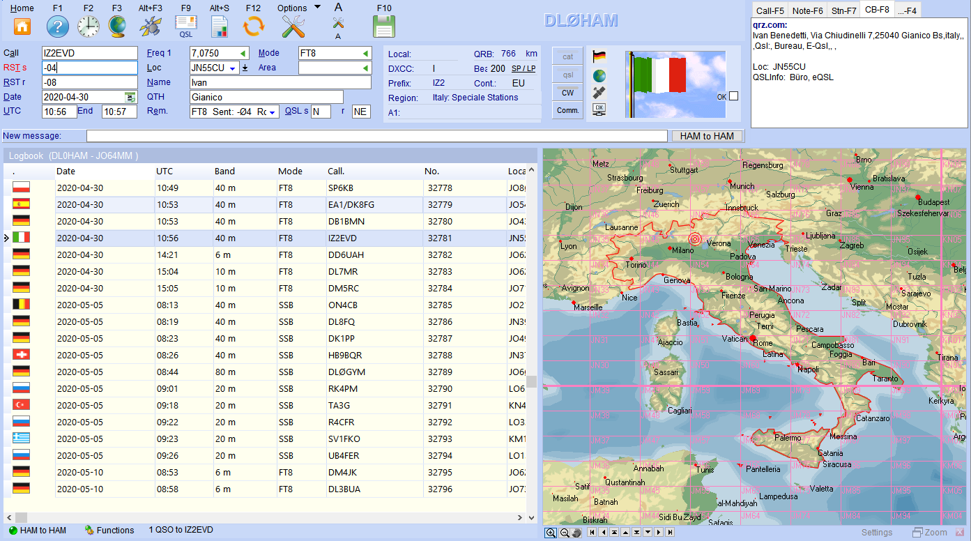 qso input small view hamoffice my logbook