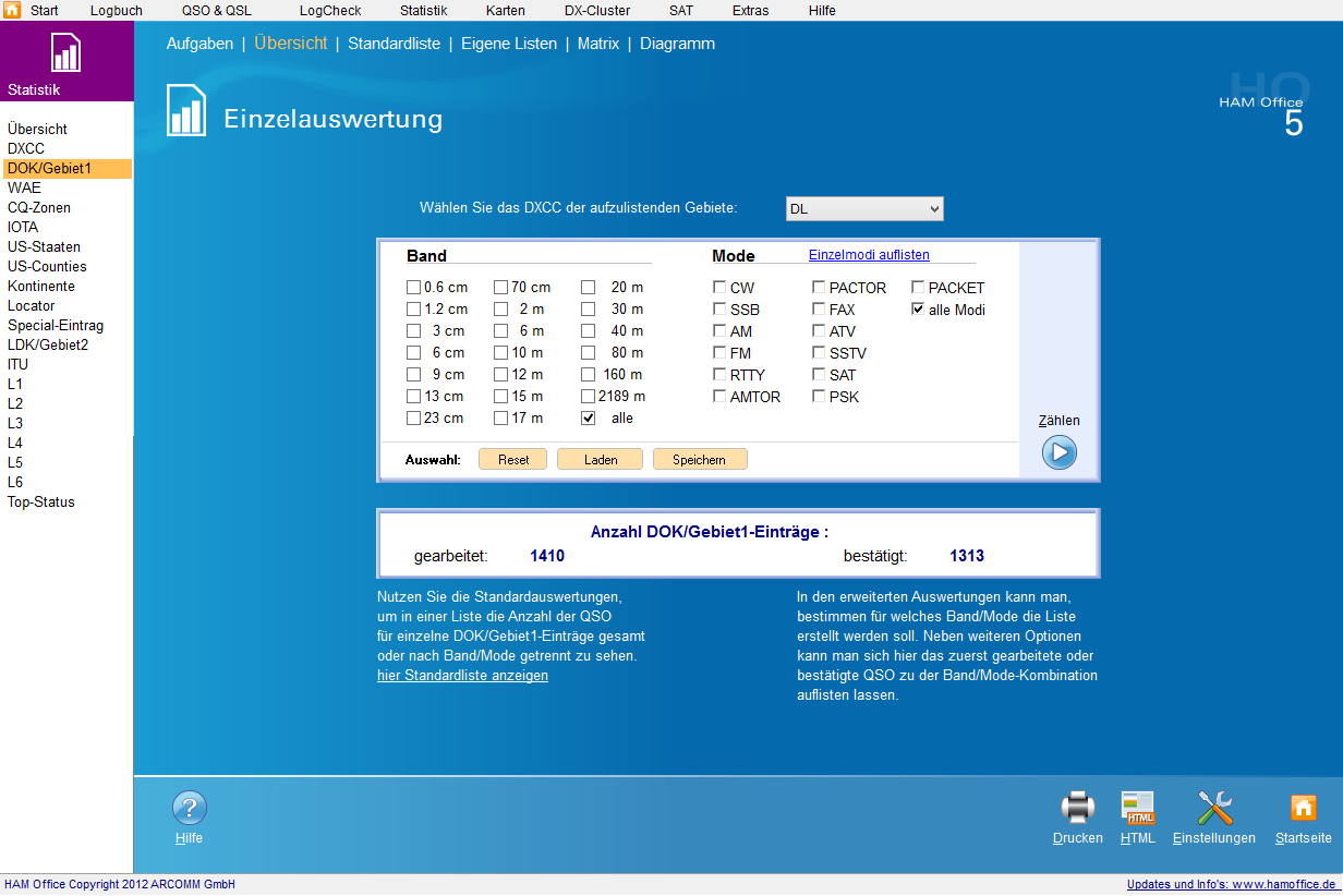 qso-auswertungen dokauswahl hamoffice mein amateurfunk logbuch