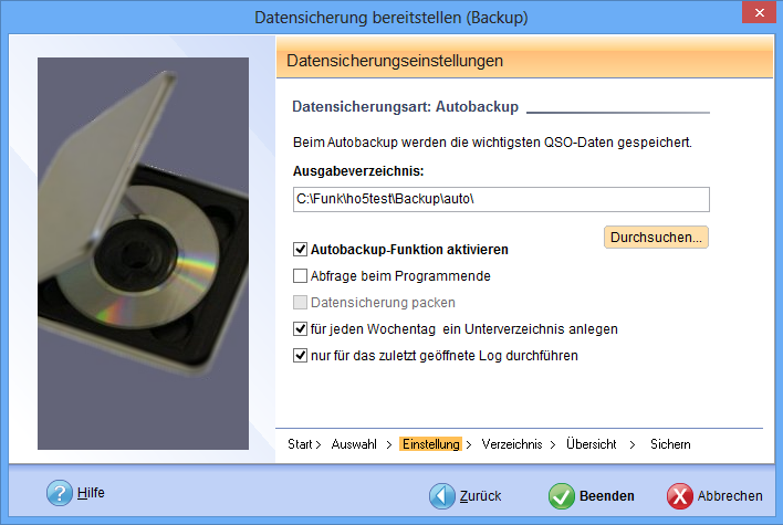 Autobackup Hamoffice mein Amateurfunk Logbuch