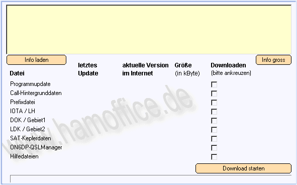 Updateverwaltung Hamoffice mein Amateurfunk Logbuch