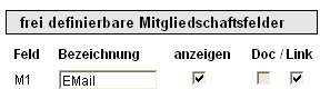 Zusatzfelder