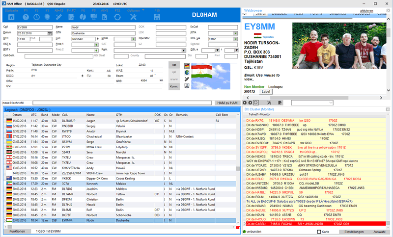 QSO-Eingabefenster im Windows 10-Layout