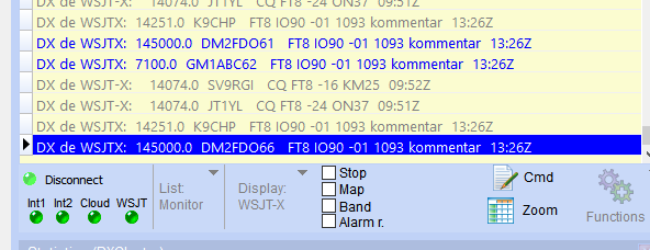 CQ-Meldungen von WSJT-X