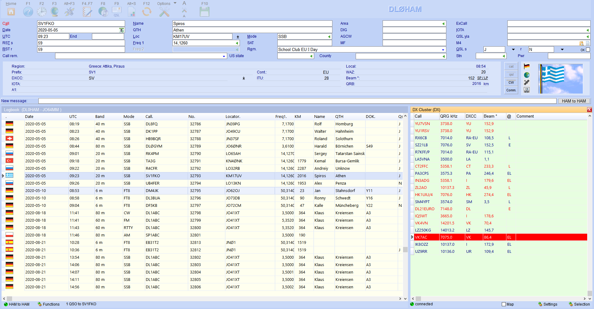 qsoinput with dxcluster hamoffice my amateur radio logbook