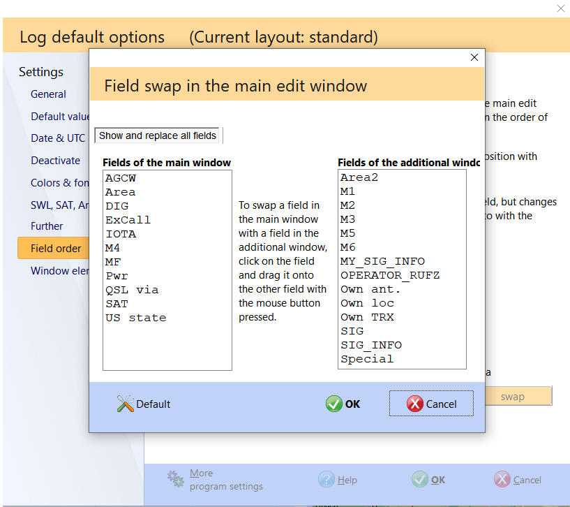 qso input fields swap hamoffice my amateur radio logbook