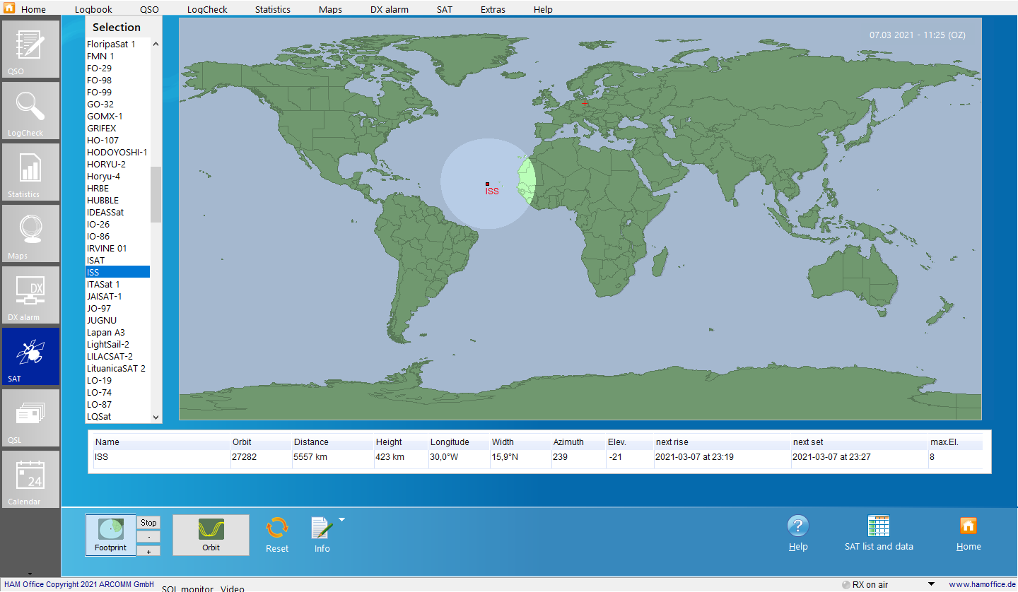 satellite map hamoffice my amateur radio logbook