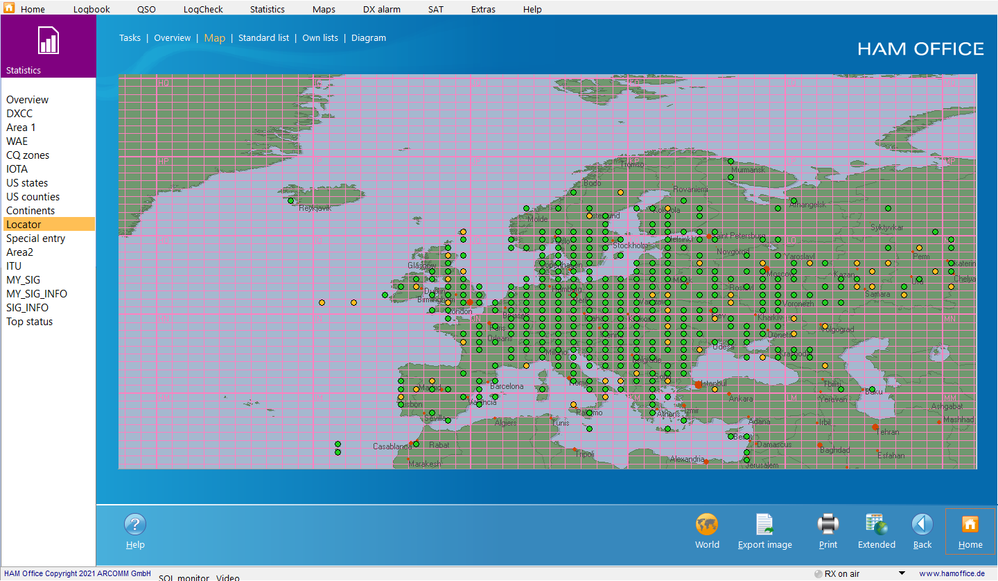 QSO-evaluations on a map